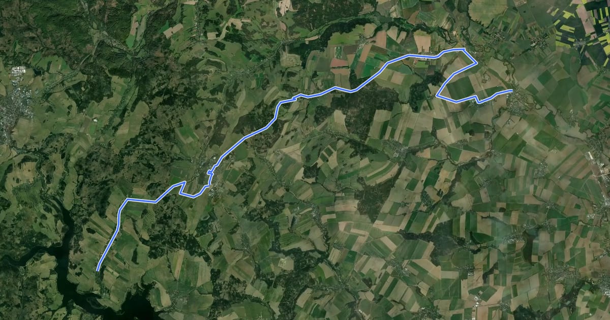 Маршрут 6160 Holasovice - Razová на спутниковом снимке