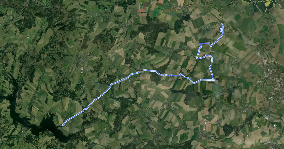 Маршрут 6164 Holasovice - Leskovec nad Moravicí на спутниковом снимке