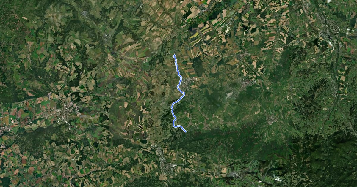 Маршрут 6175 Hostašovice (pod Bzovkou) - Kunín (zámek) на спутниковом снимке