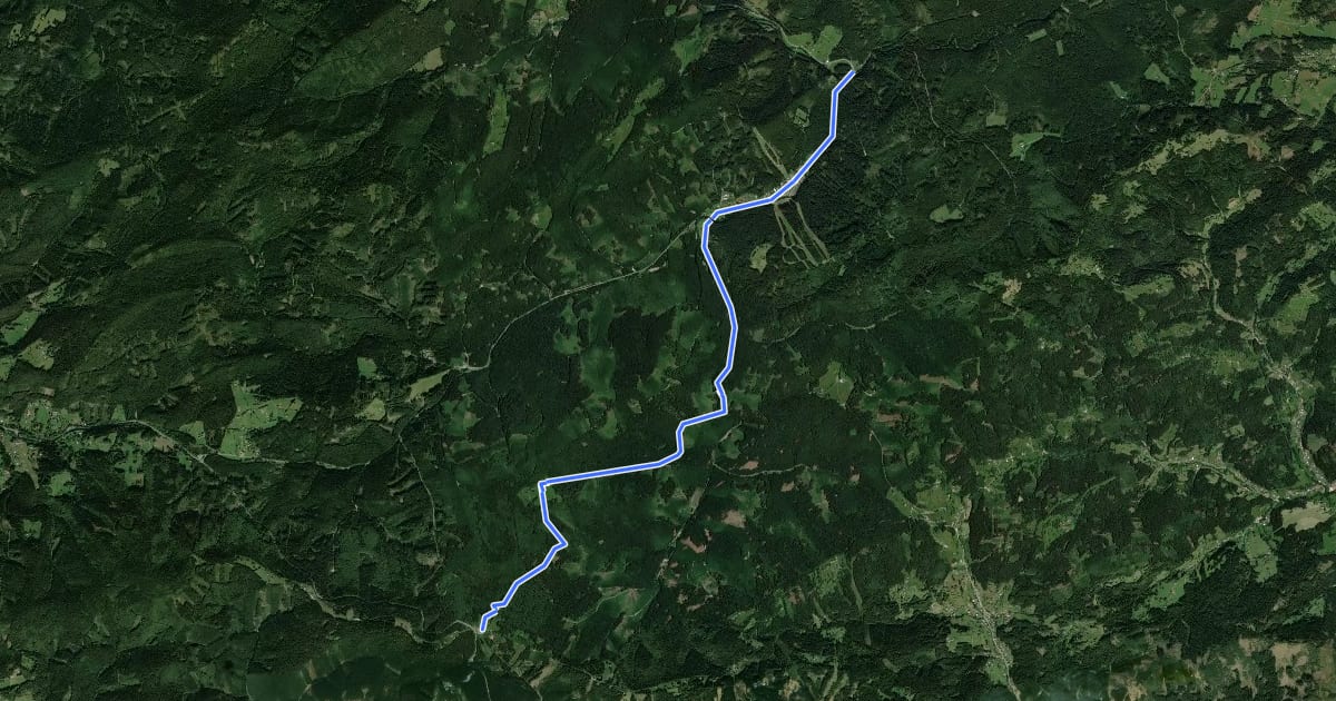 Маршрут 6176 Bumbálka (BUS, CZ/SK) - Staré Hamry, Černá (BUS) на спутниковом снимке