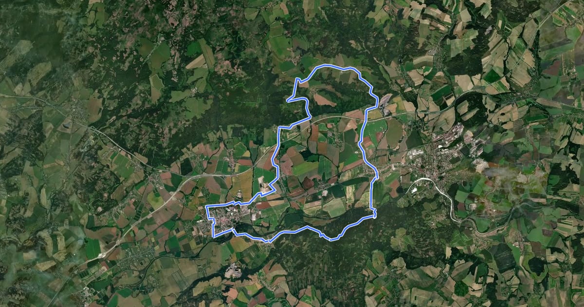 Маршрут 6241 okruh Lipník n/B - Uhřínov - Drahotuše на спутниковом снимке