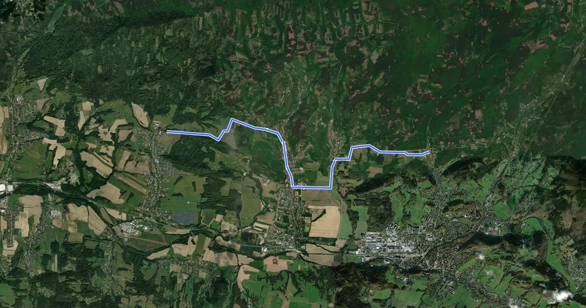 Маршрут 6250 Zašová - Dolní Paseky (revír) на спутниковом снимке