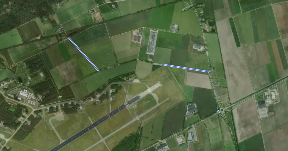 Маршрут 63-64 на спутниковом снимке