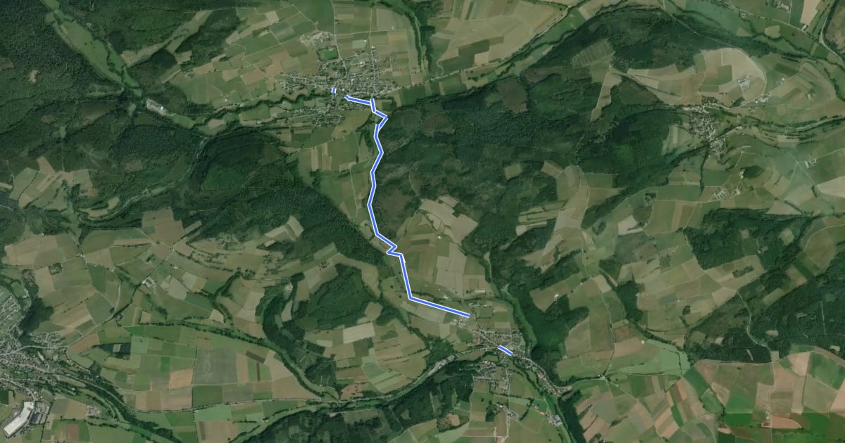 Маршрут (64) Medebach-Dreislar - (65) Medebach-Medelon на спутниковом снимке