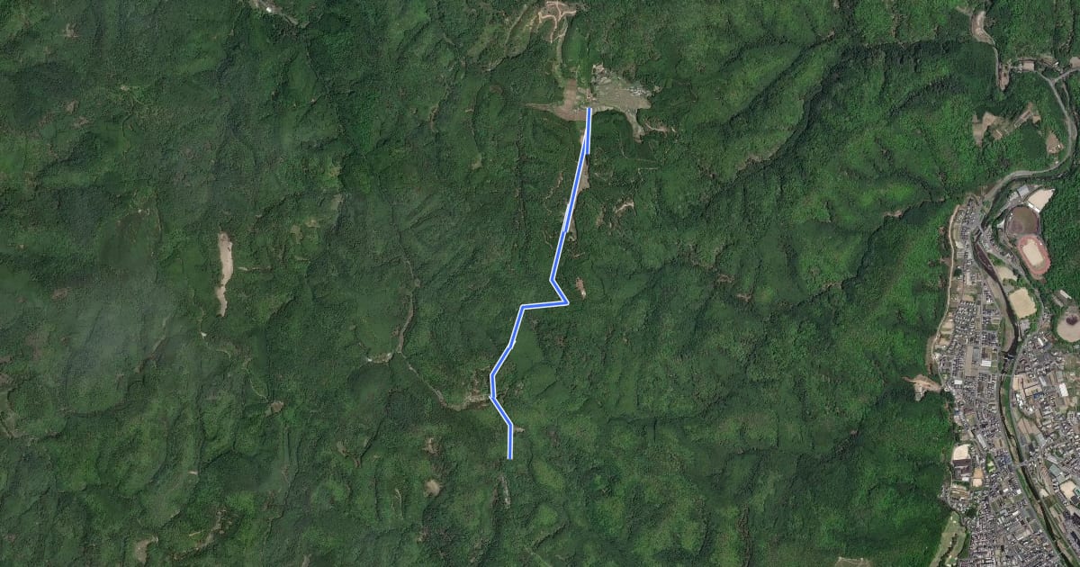 Маршрут 京都一周トレイル北山コース 65:68 на спутниковом снимке