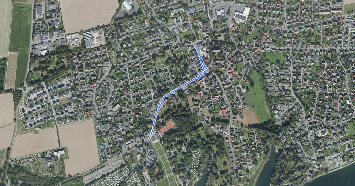Маршрут (66) Möhnesee-Körbecke - (70) Möhnesee-Körbecke-Seepark на спутниковом снимке