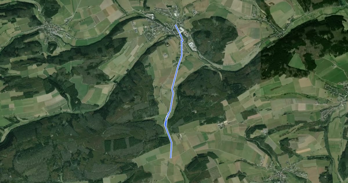 Маршрут (67) Medebach-Langeln - (68) Medebach-Oberschledorn на спутниковом снимке