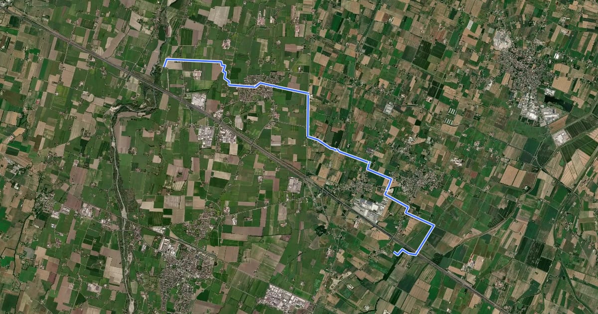 Маршрут 672C на спутниковом снимке
