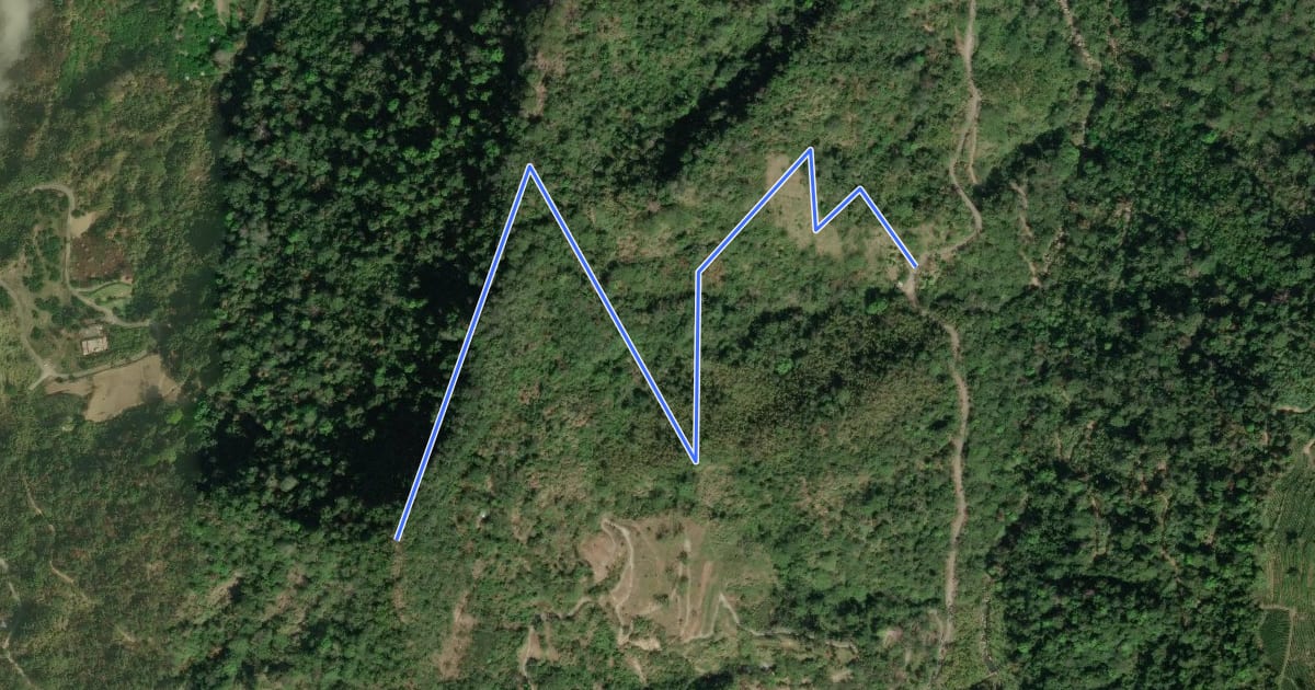 Маршрут 九份二山登山步道 на спутниковом снимке