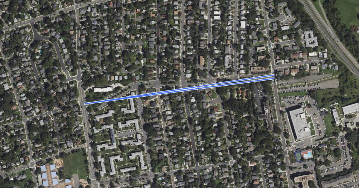 Маршрут 6th Street South на спутниковом снимке