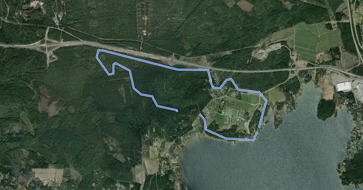 Маршрут 7,5 km träningsspår на спутниковом снимке