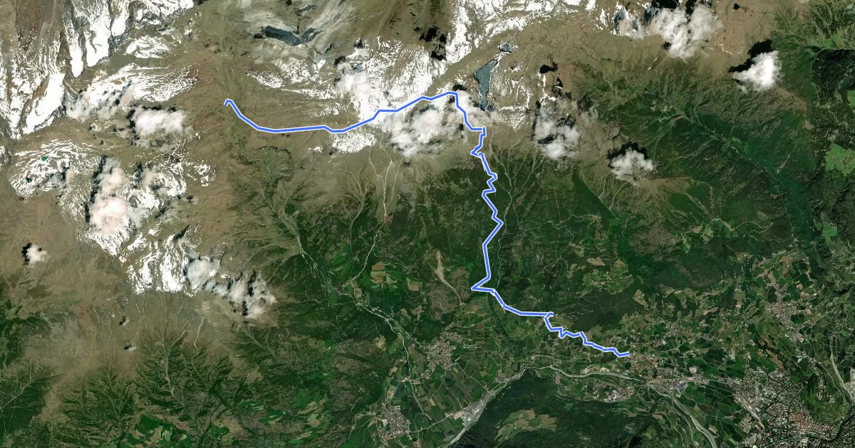 Маршрут 7 на спутниковом снимке