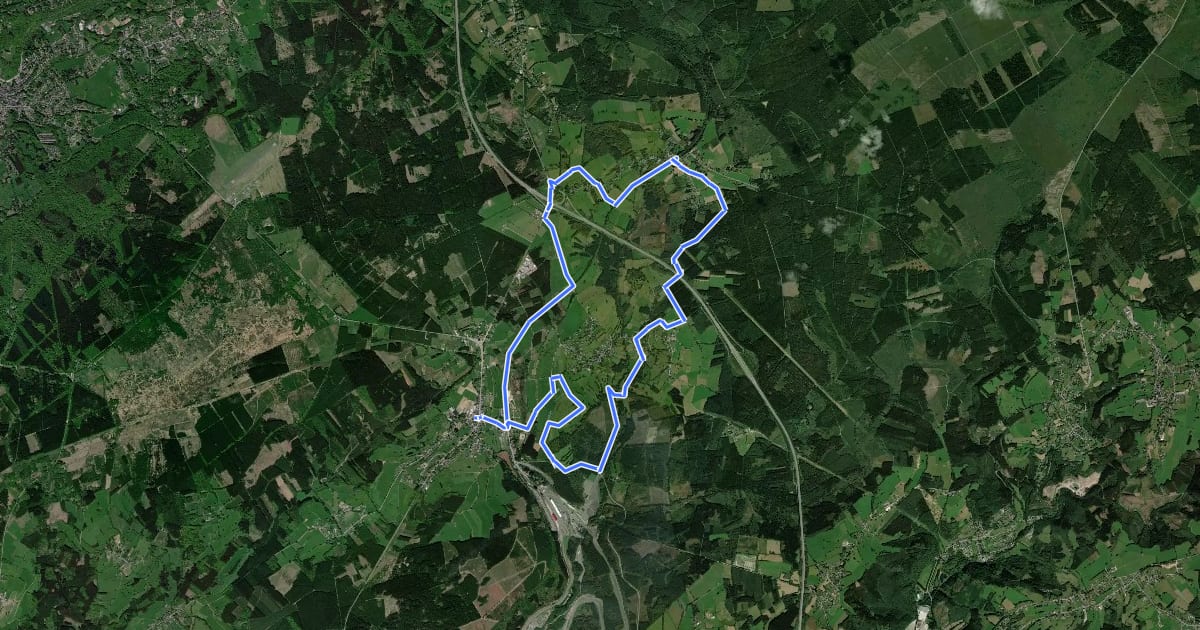 Маршрут 7. Francorchamps - Ster на спутниковом снимке