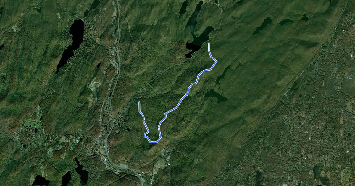 Маршрут 7 Hills Trail на спутниковом снимке