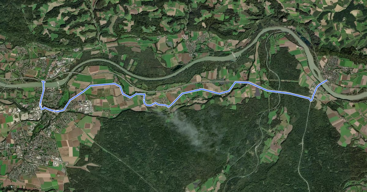 Маршрут 7-Kirchen-Radweg на спутниковом снимке