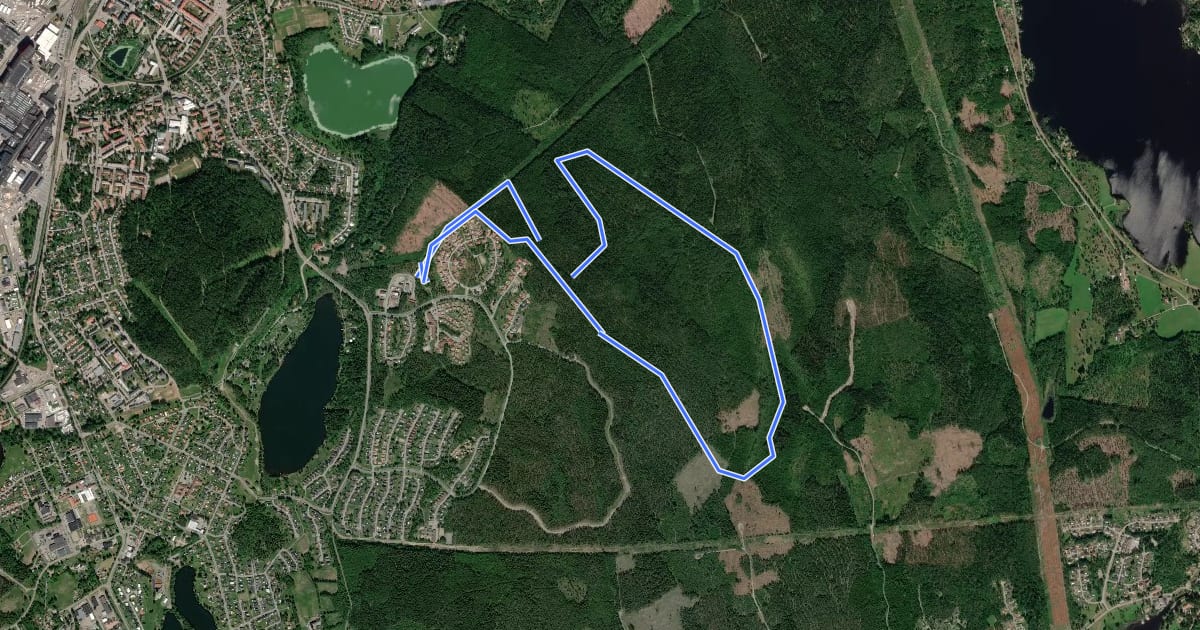 Маршрут 7 km на спутниковом снимке