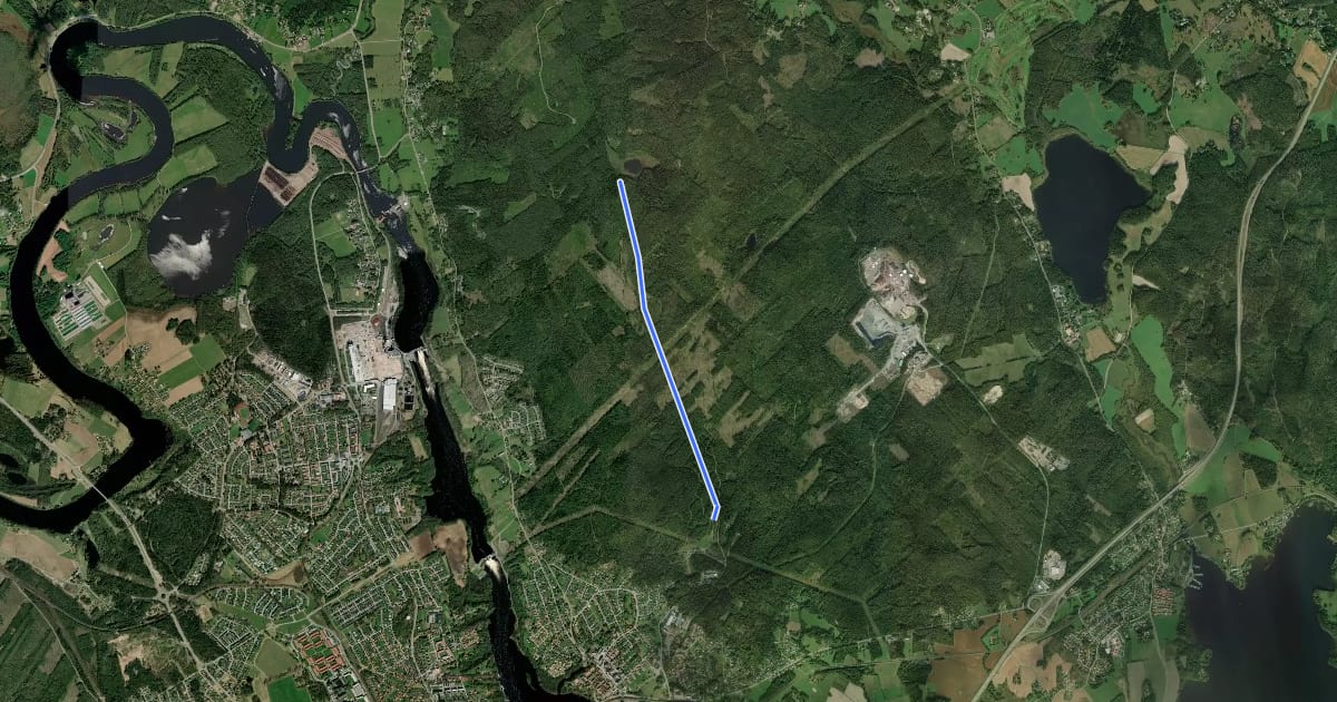 Маршрут 7 km на спутниковом снимке