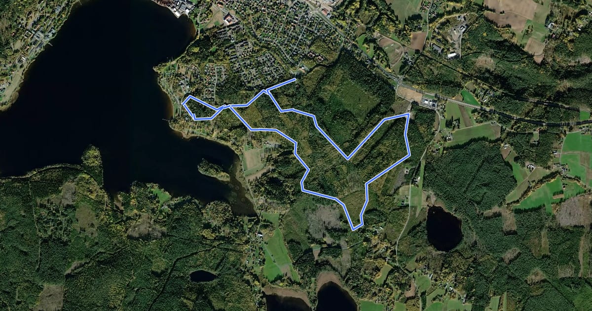 Маршрут 7 km на спутниковом снимке