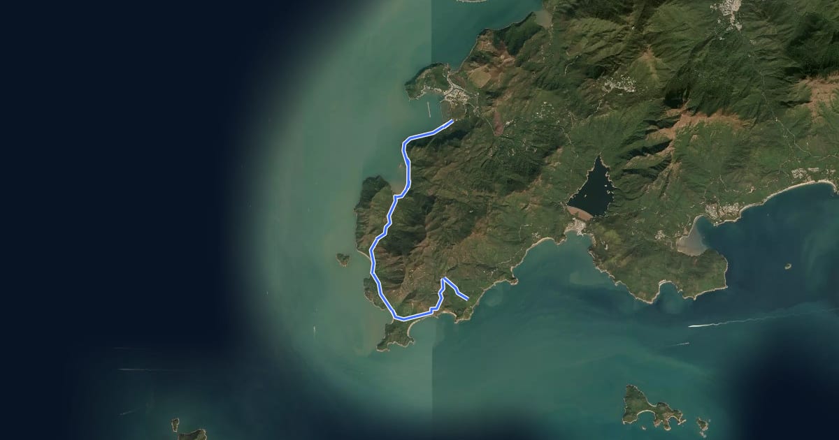 Маршрут 鳳凰徑第7段 Lantau Trail Section 7 на спутниковом снимке