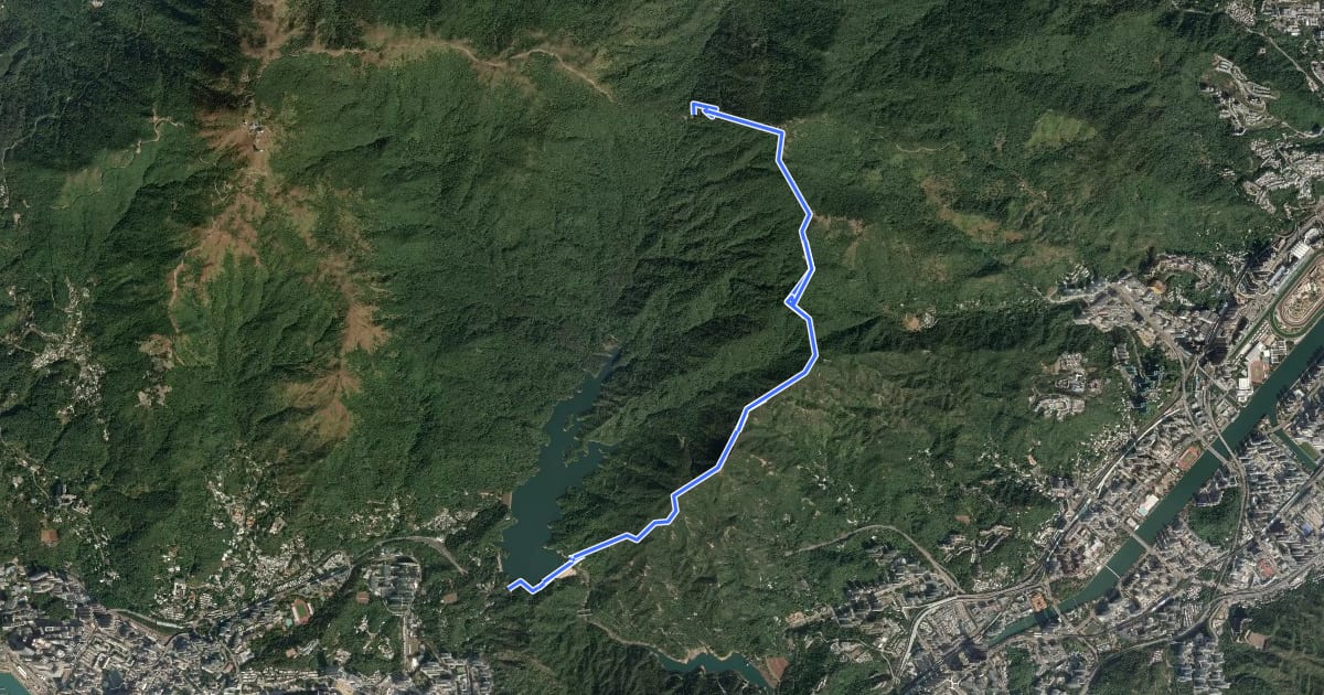 Маршрут 麥理浩徑第7段 MacLehose Trail Section 7 на спутниковом снимке