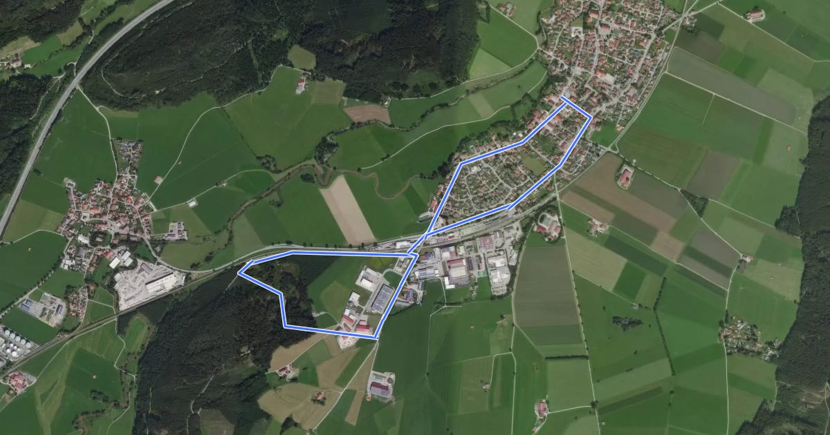Маршрут 7 - Richtung Altmannshofen - Richtung Höhberg - Schützenhaus на спутниковом снимке