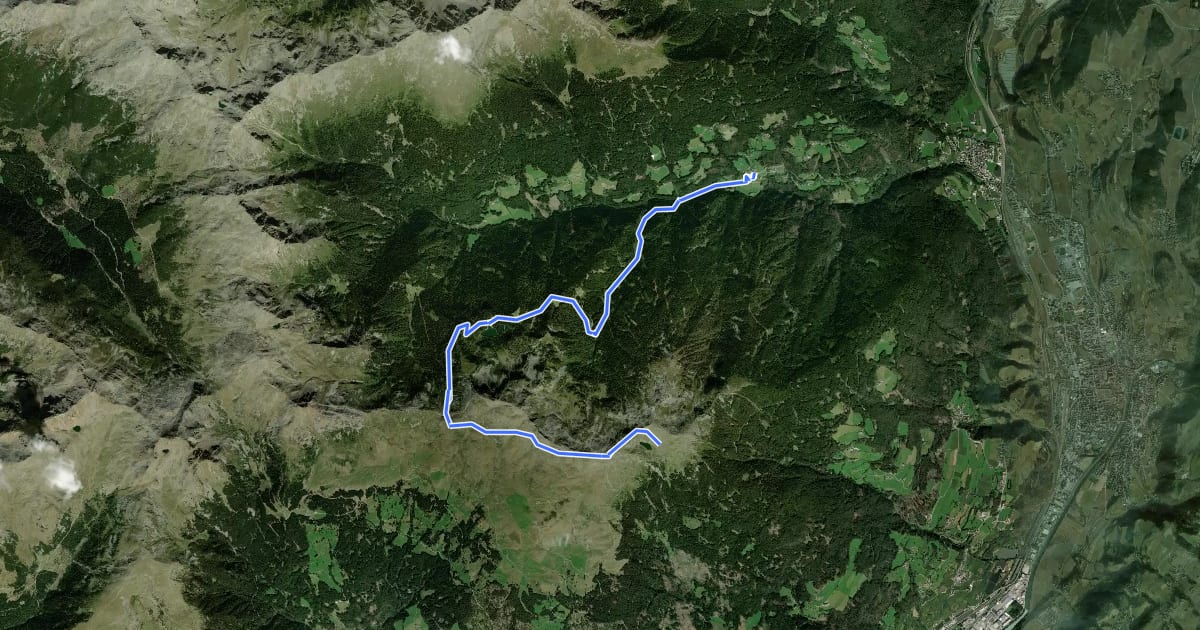Маршрут 7 - Schalders => Königsanger => Radlseehütte на спутниковом снимке