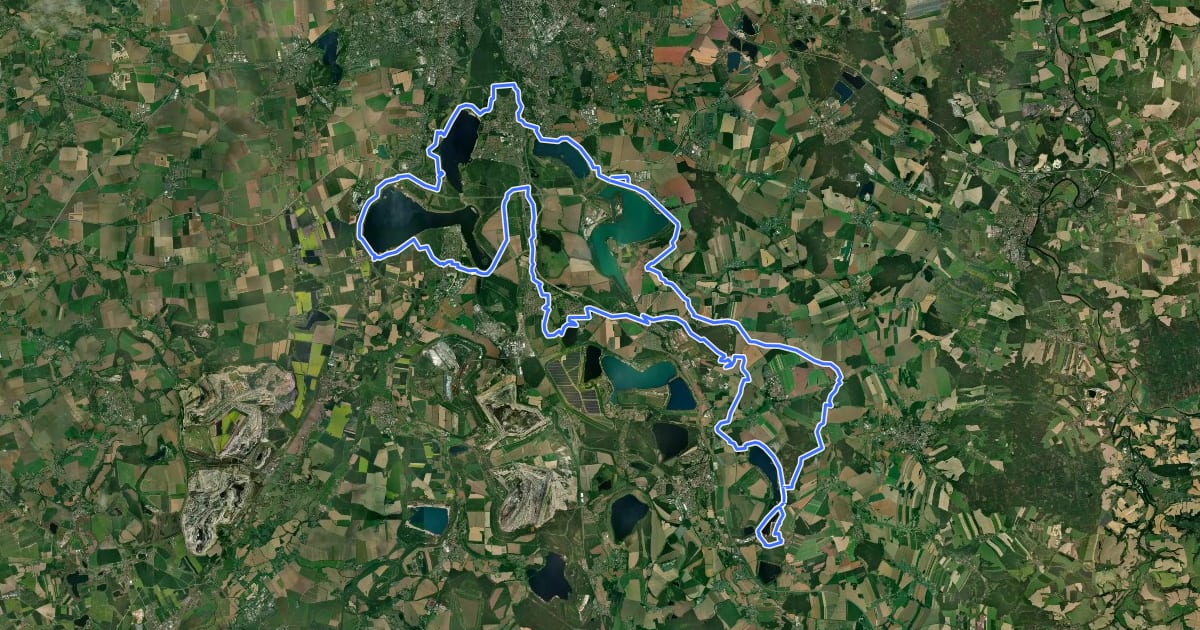Маршрут 7-Seen-Wanderweg на спутниковом снимке