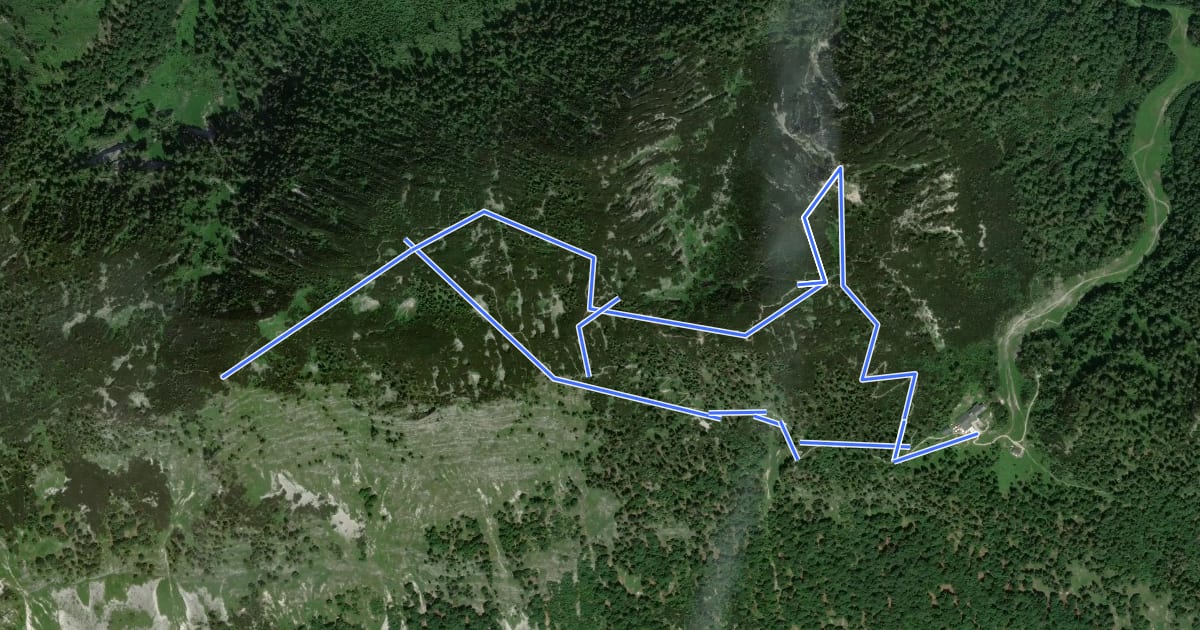 Маршрут 7-Seenblick-Wanderung & 3-Gipfel-Tour на спутниковом снимке