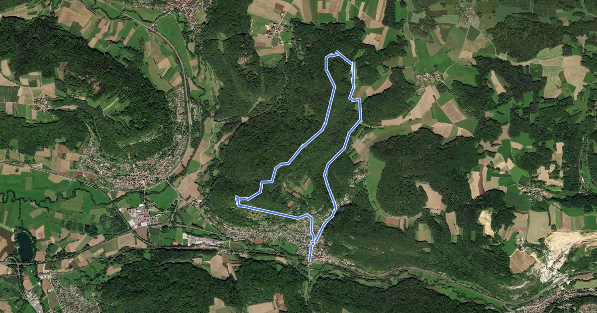 Маршрут 7-Summits-Weg Leitenberg на спутниковом снимке