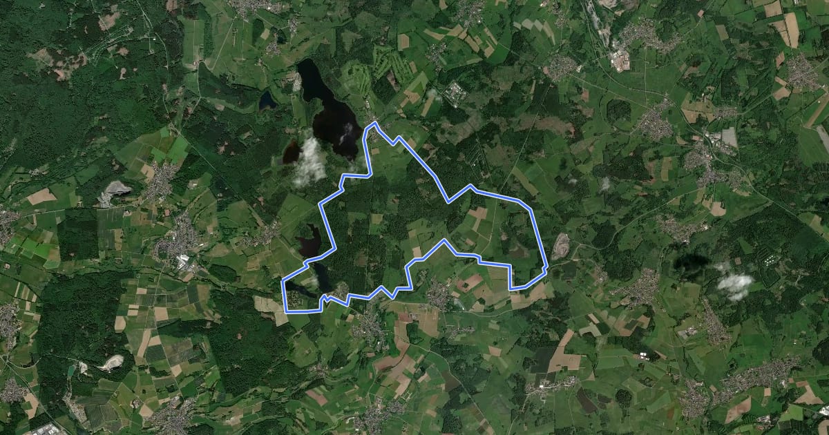 Маршрут 7-Weiher-Weg Südteil на спутниковом снимке