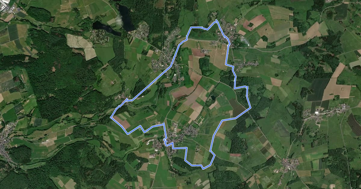Маршрут 7-Weiher-Weg Schleife Helleberg на спутниковом снимке
