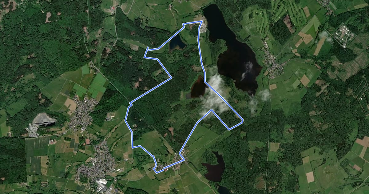 Маршрут 7-Weiher-Weg Schleife Schmaddippen на спутниковом снимке