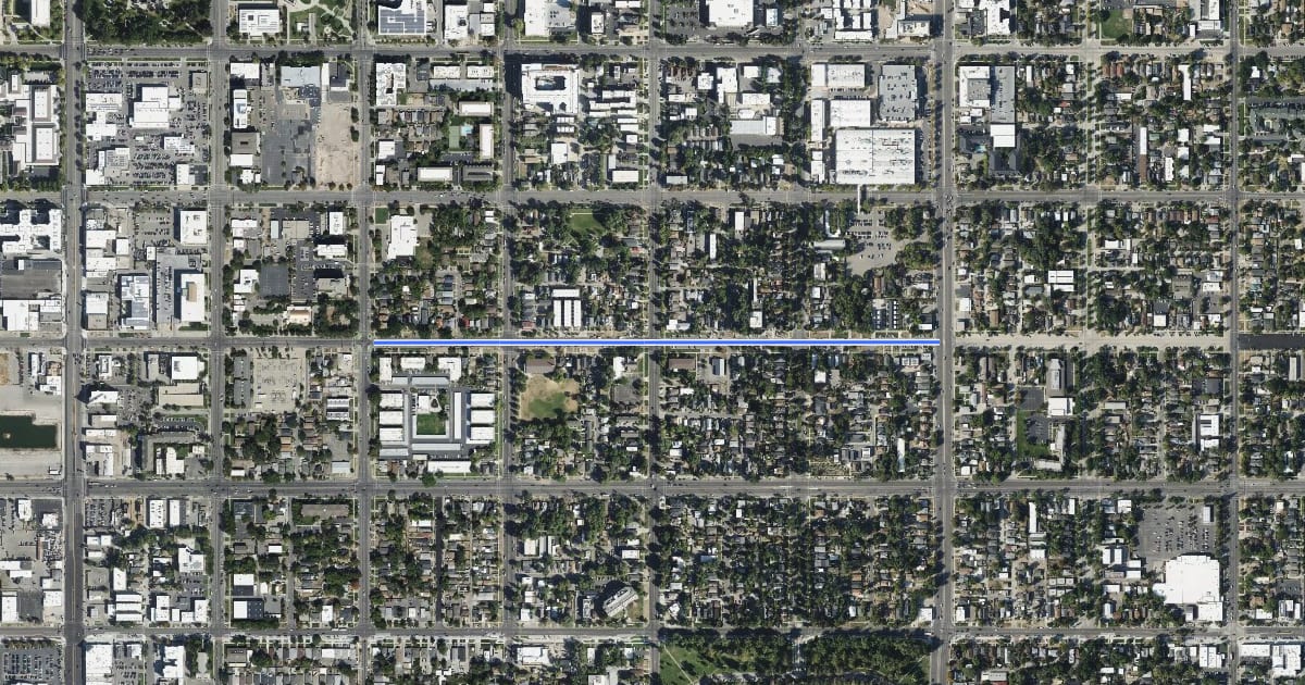Маршрут 700 South Neighborhood Byway West на спутниковом снимке