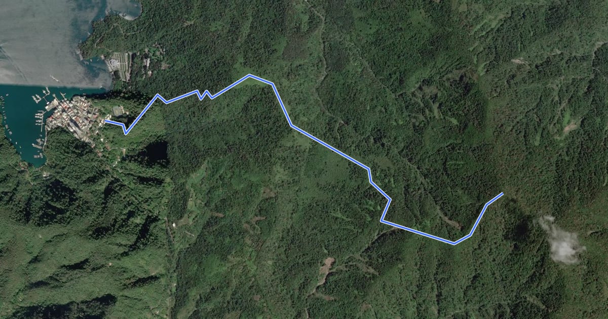Маршрут 水社大山步道 на спутниковом снимке