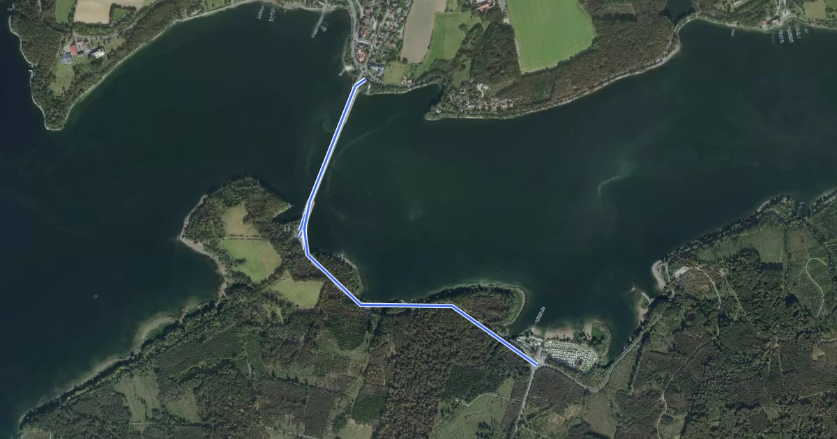 Маршрут (71) Möhnesee-Delecke - (72) Möhnesee-Delecke на спутниковом снимке
