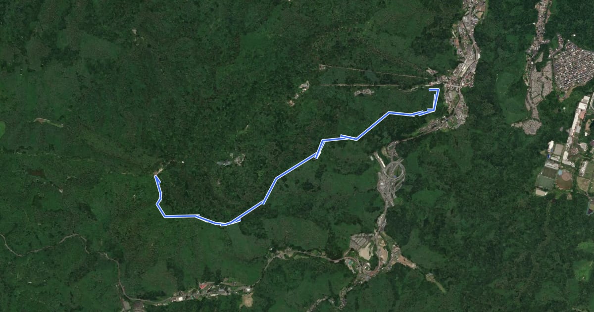 Маршрут 稲荷山コース на спутниковом снимке