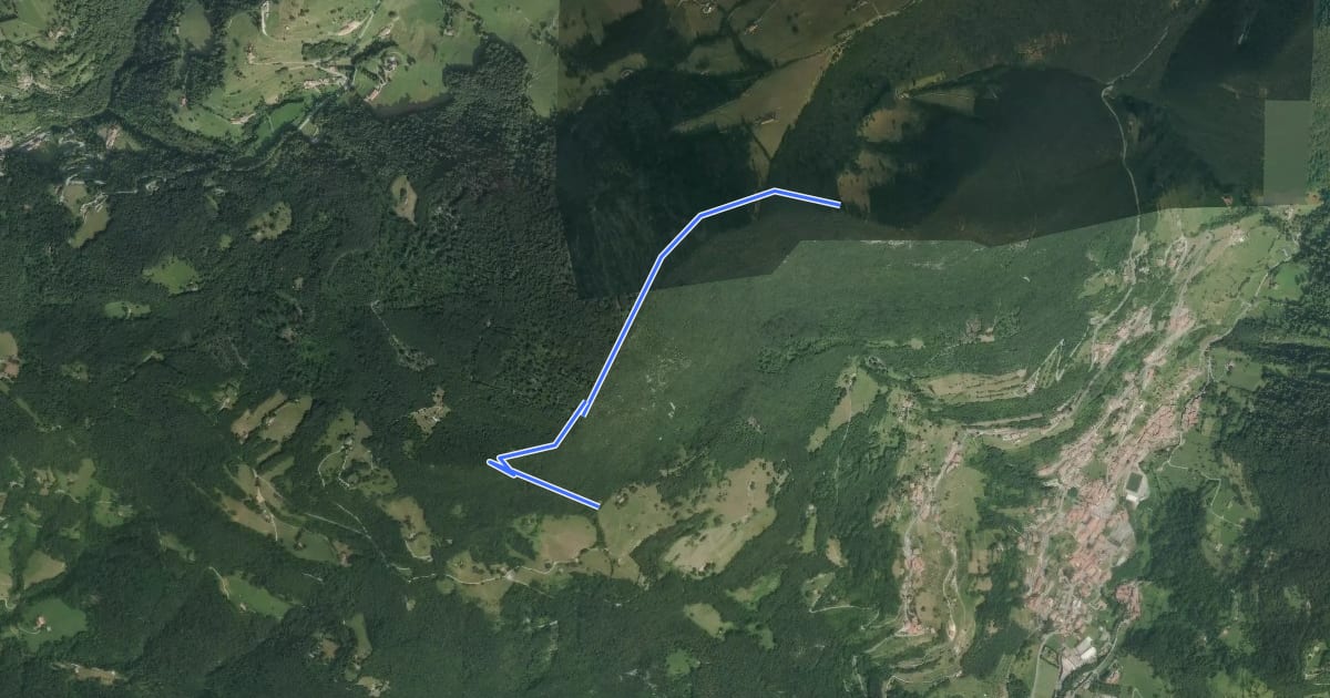 Маршрут 717A на спутниковом снимке
