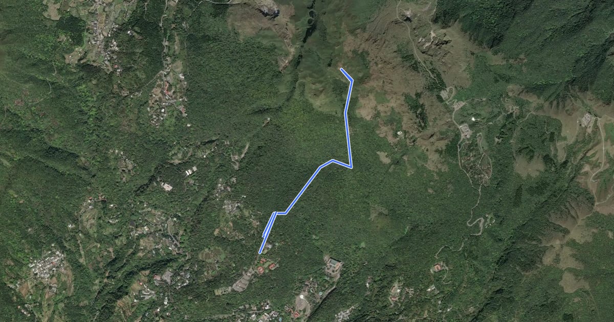 Маршрут 七星山登山步道苗圃線 на спутниковом снимке