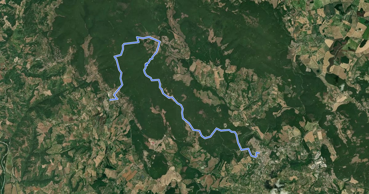 Маршрут 729 на спутниковом снимке