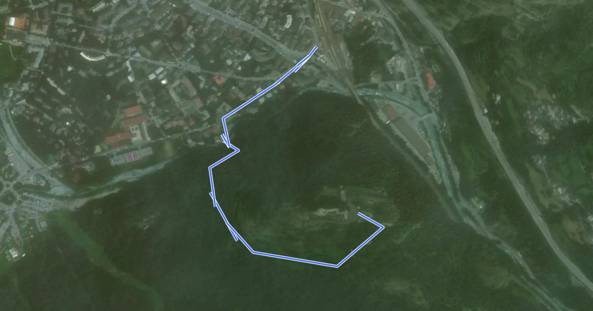 Маршрут 730A на спутниковом снимке