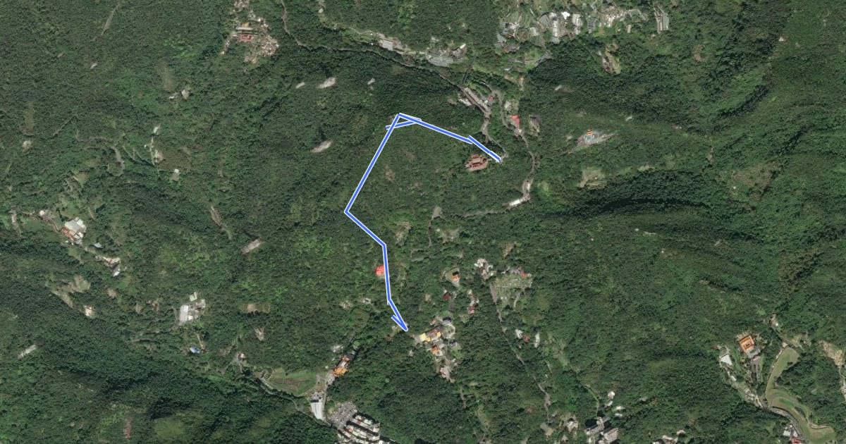 Маршрут 忠勇山步道 на спутниковом снимке