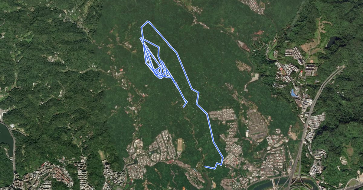 Маршрут 內溝山登山步道 на спутниковом снимке