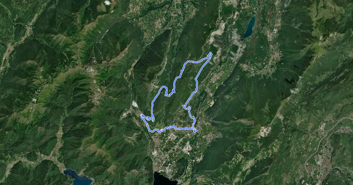 Маршрут 742. Tenno - Vespana - San Giovanni на спутниковом снимке