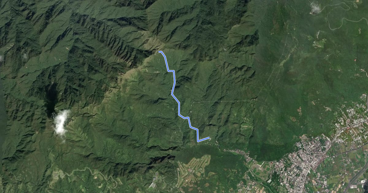 Маршрут 聖母登山步道 на спутниковом снимке