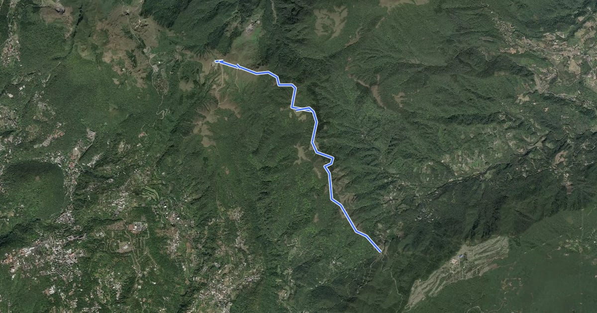 Маршрут 頂山石梯嶺步道 на спутниковом снимке