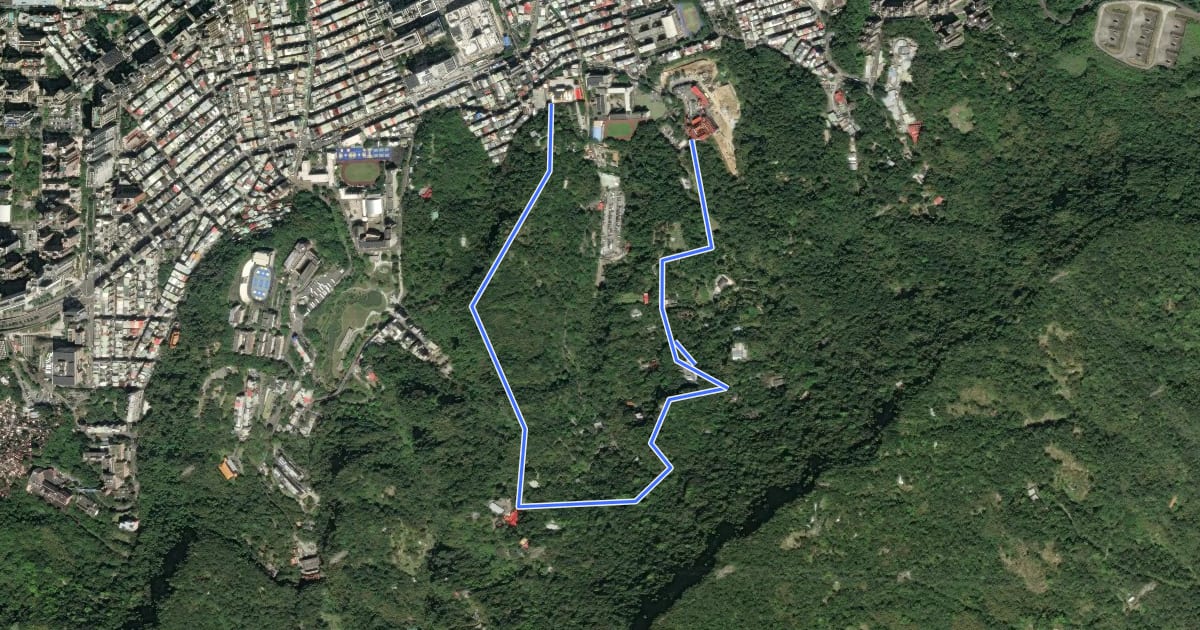 Маршрут 虎山親山步道 на спутниковом снимке