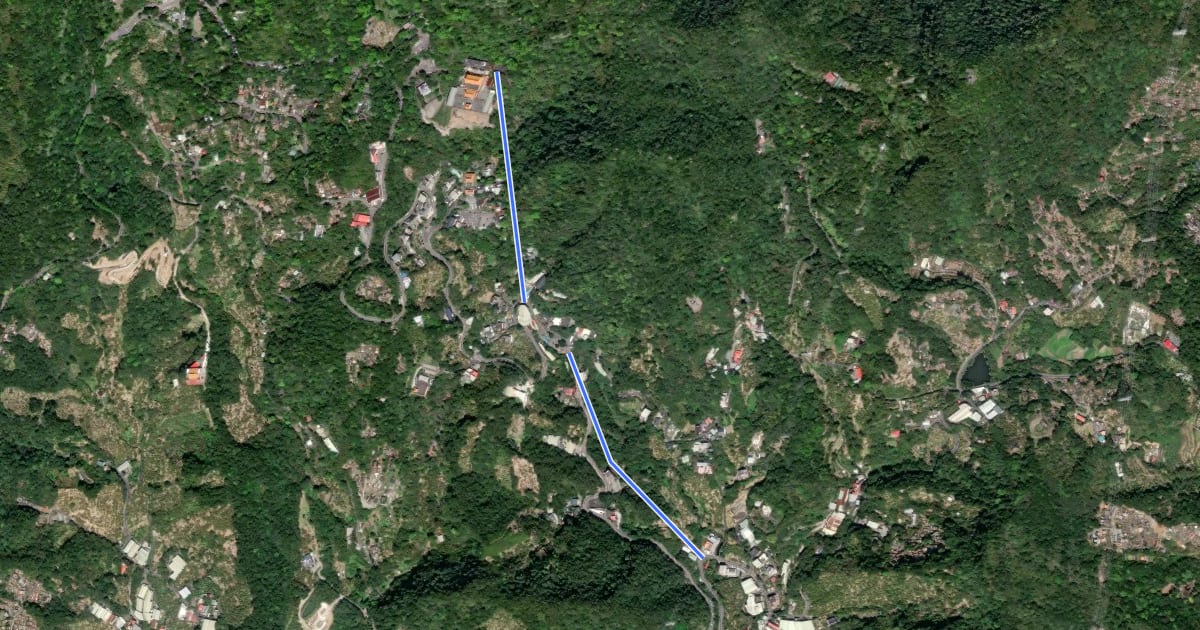 Маршрут 福隆山步道(日本凌雲禪寺參拜道) на спутниковом снимке