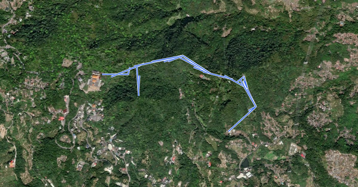 Маршрут 尖山步道 на спутниковом снимке