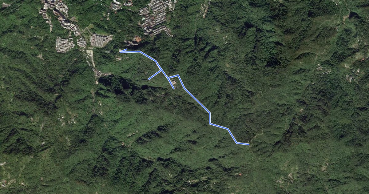 Маршрут 汐止大尖山登山步道 на спутниковом снимке