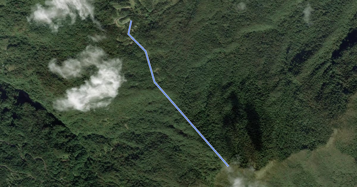 Маршрут 姜子寮山登山步道 на спутниковом снимке
